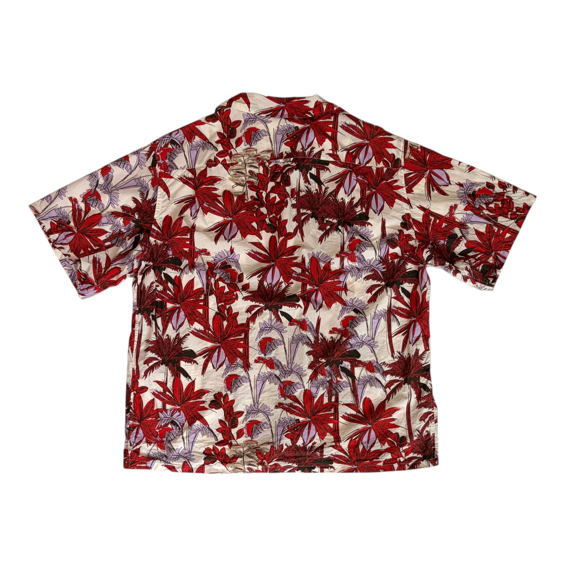 Prada Palms Pattern Shirt Red