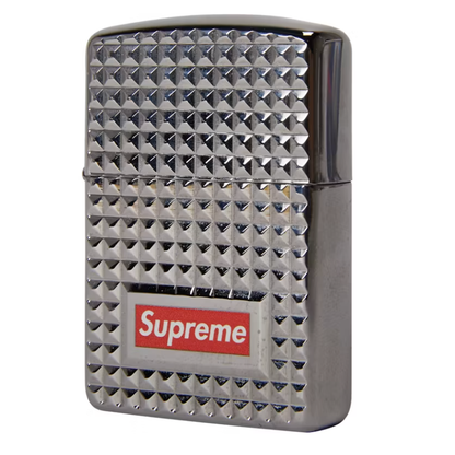 Supreme Diamond Cut Zippo Silver