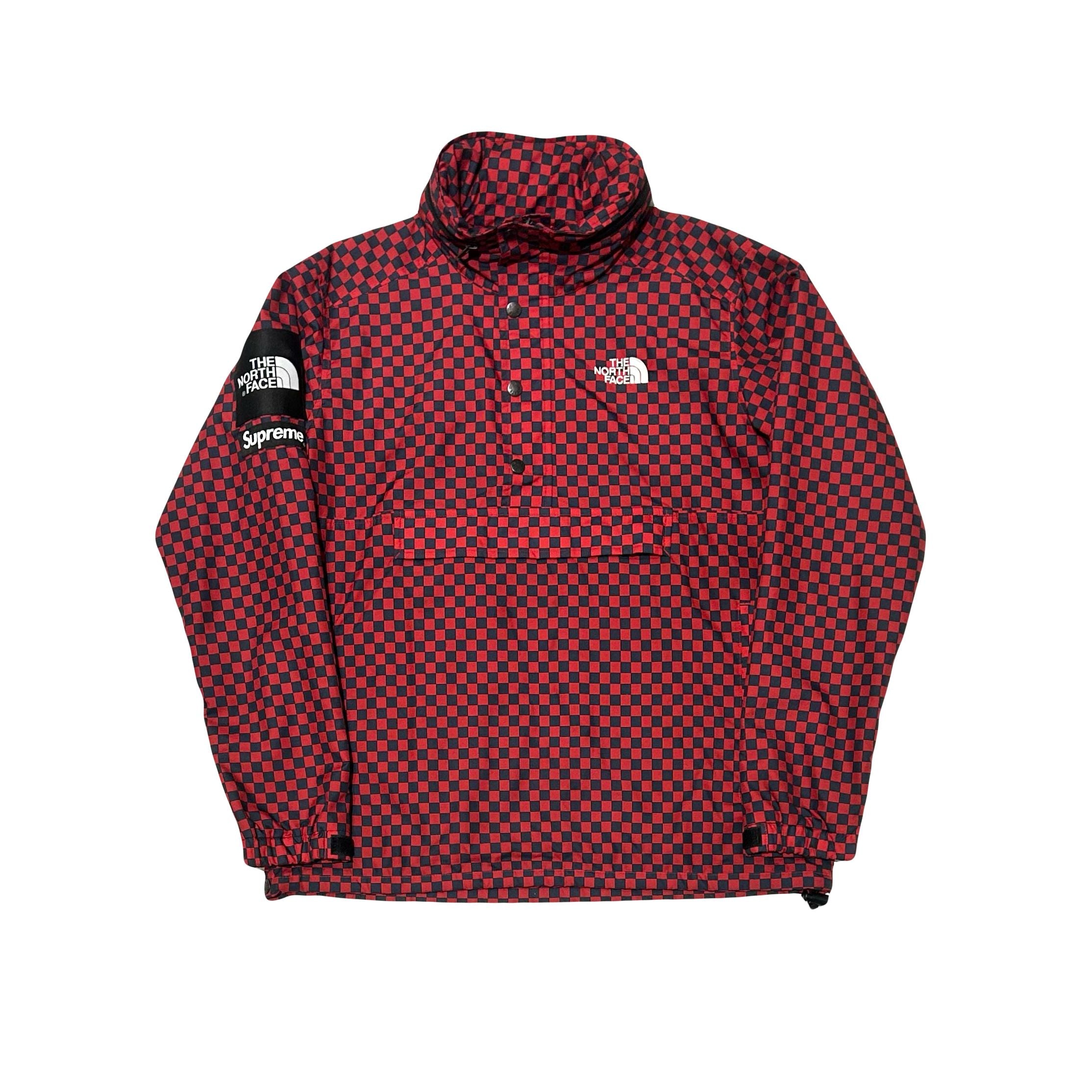 Supreme x The North Face 2011 Checkered Pullover Jacket Red/Navy