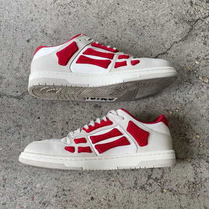 AMIRI Skel Top Low White Red Chenille