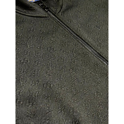 Louis Vuitton Monogram Embossed Jersey Track Jacket Black