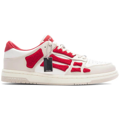 AMIRI Skel Top Low White Red Chenille
