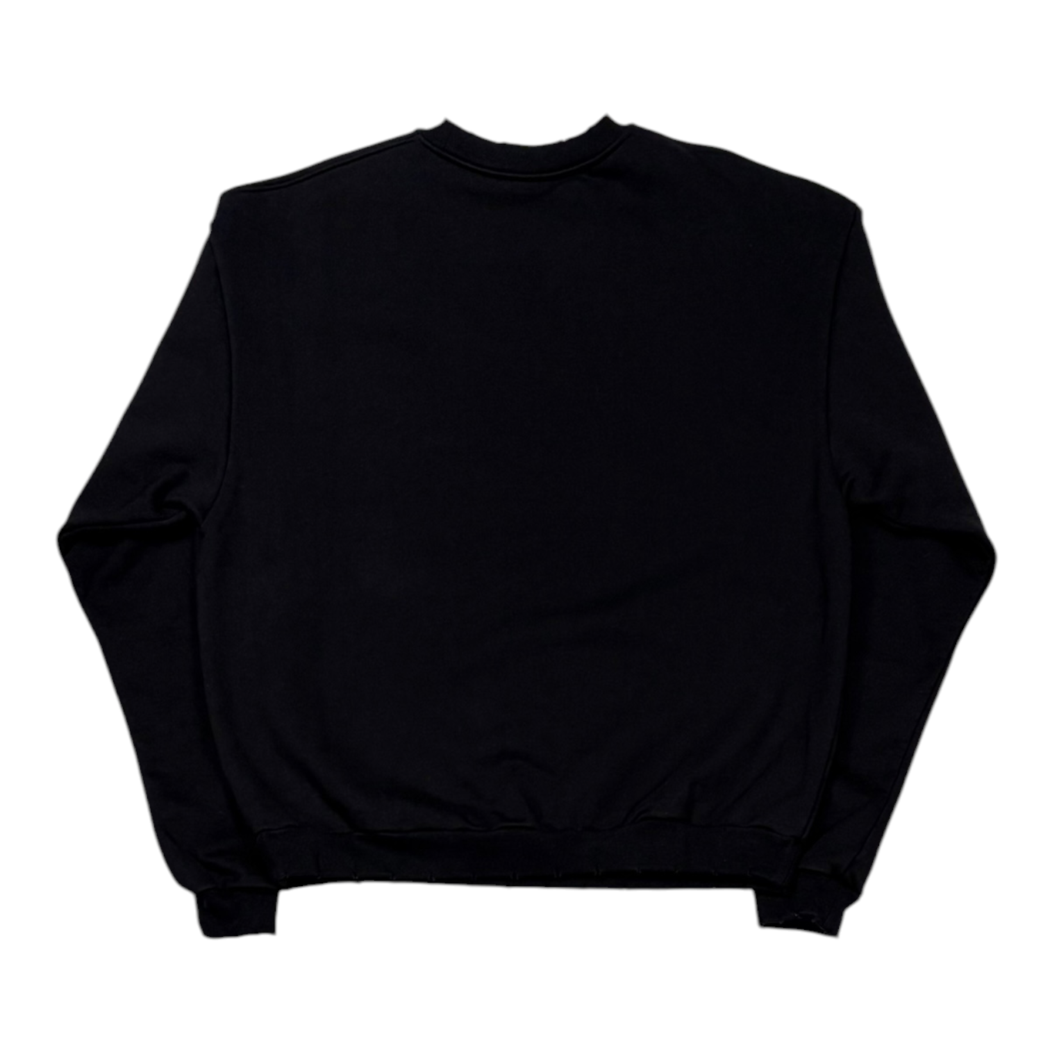 Members of The Rage Distressed Crewneck Small Logo Black