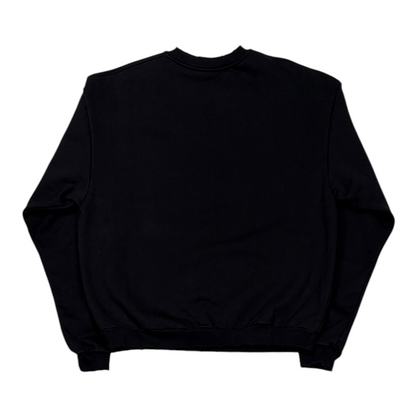 Members of The Rage Distressed Crewneck Small Logo Black