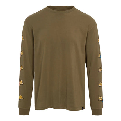 Von Dutch Flying Eyeball LS T-shirt Khaki