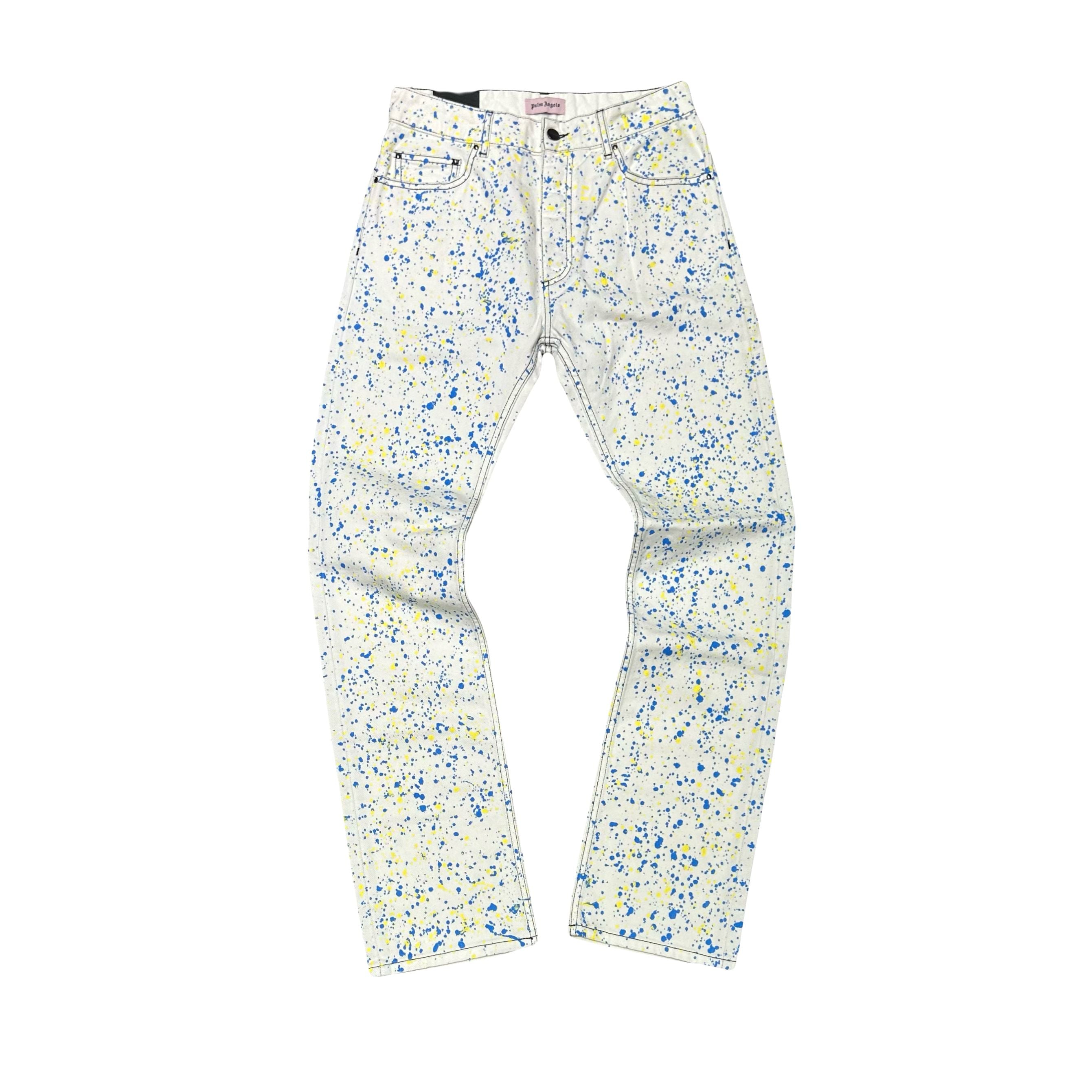 Palm Angels YB Painted Denim White