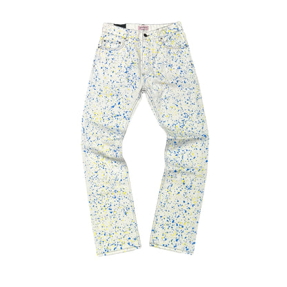 Palm Angels YB Painted Denim White