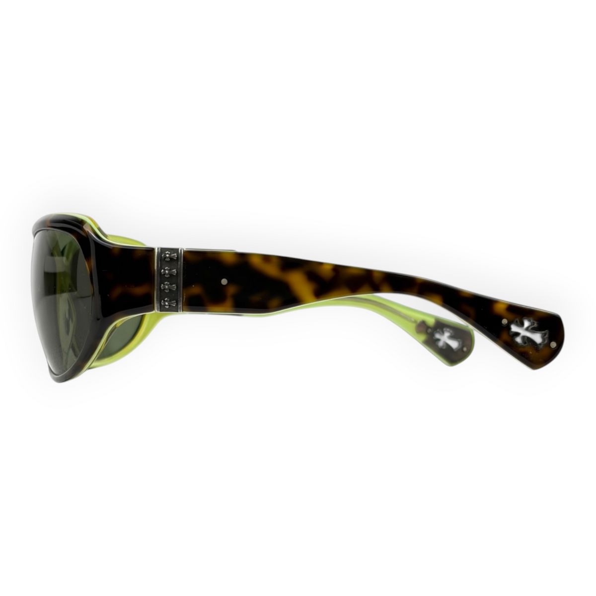 Chrome Hearts Cream Sunglasses Tortoise/Neon