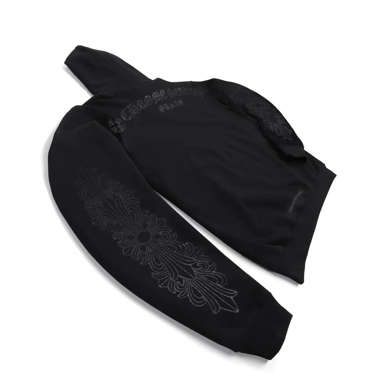 Chrome Hearts Floral Horseshoe Hoodie Black