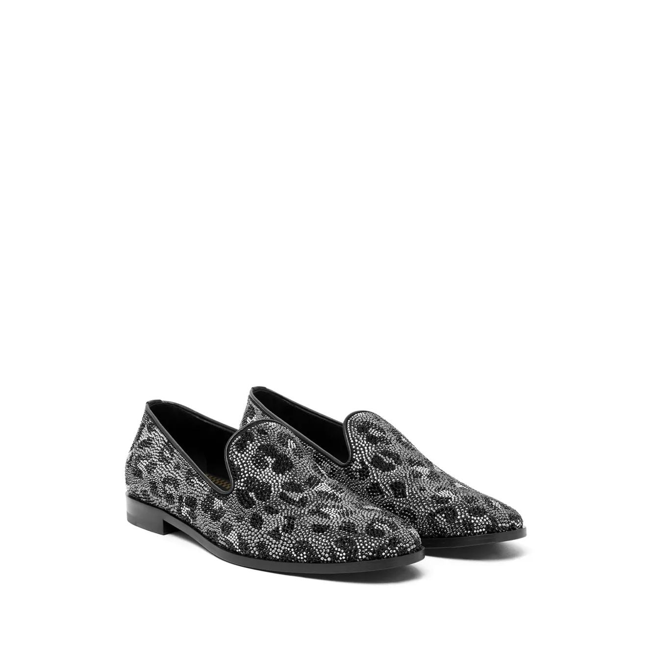 Versace Crystal Leopard Loafer