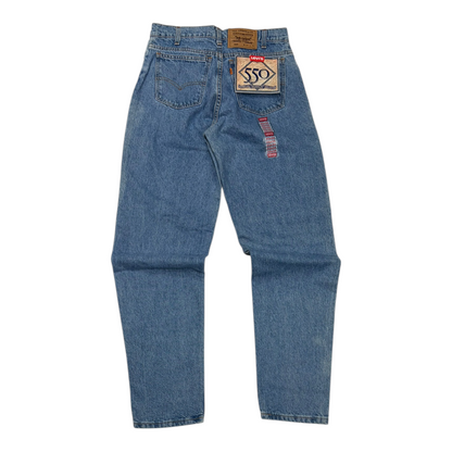 1992 Levi's 550 Orange Tab Denim Jeans Light Wash
