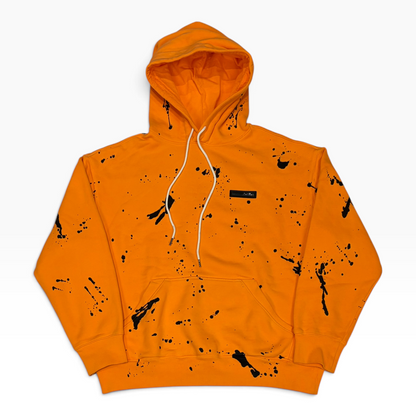 Purple Brand Paint Splatter Hoodie Orange