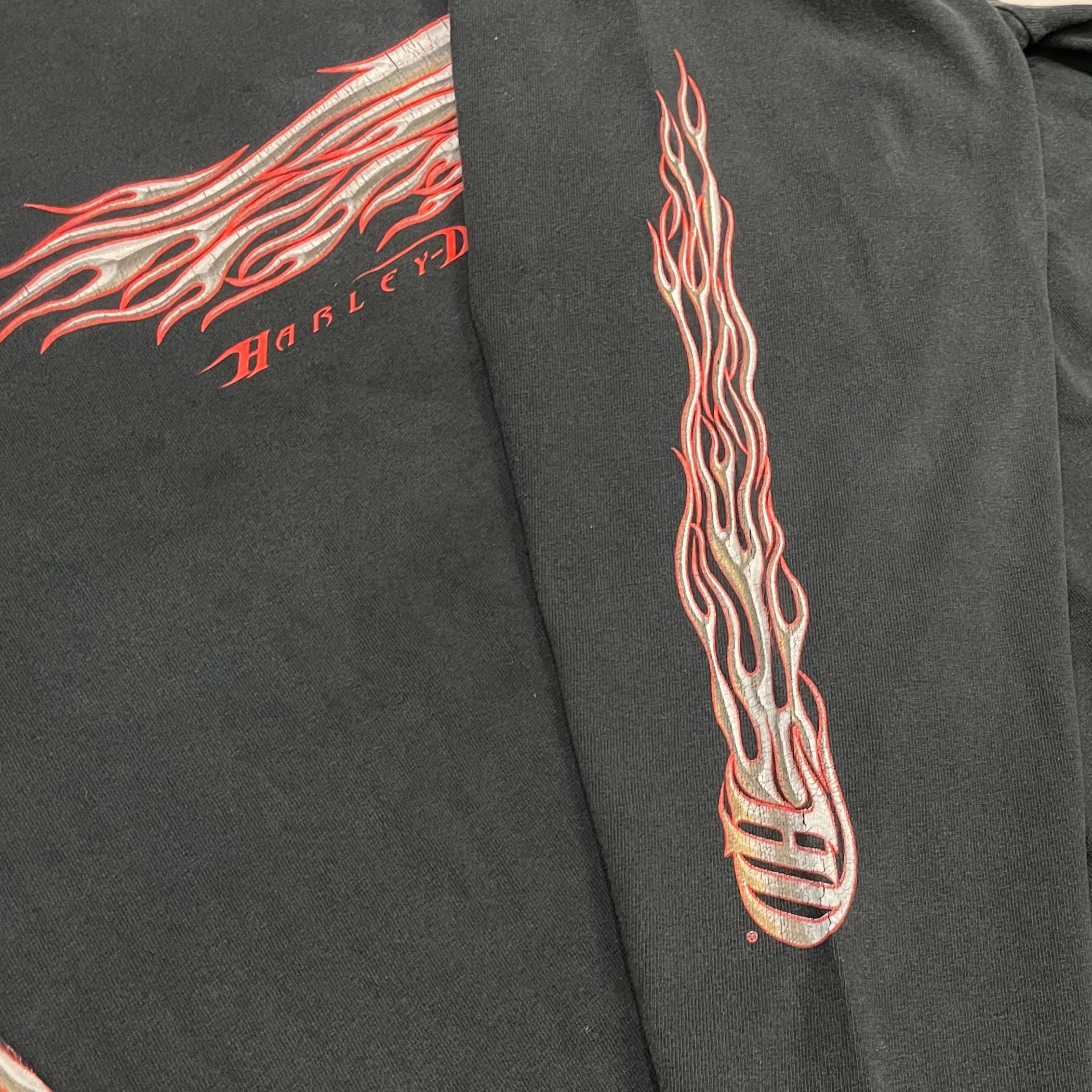 Y2K Harley Davidson Flame LS Black