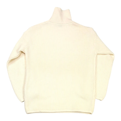 Moncler Snap Sleeve Sweater Cream