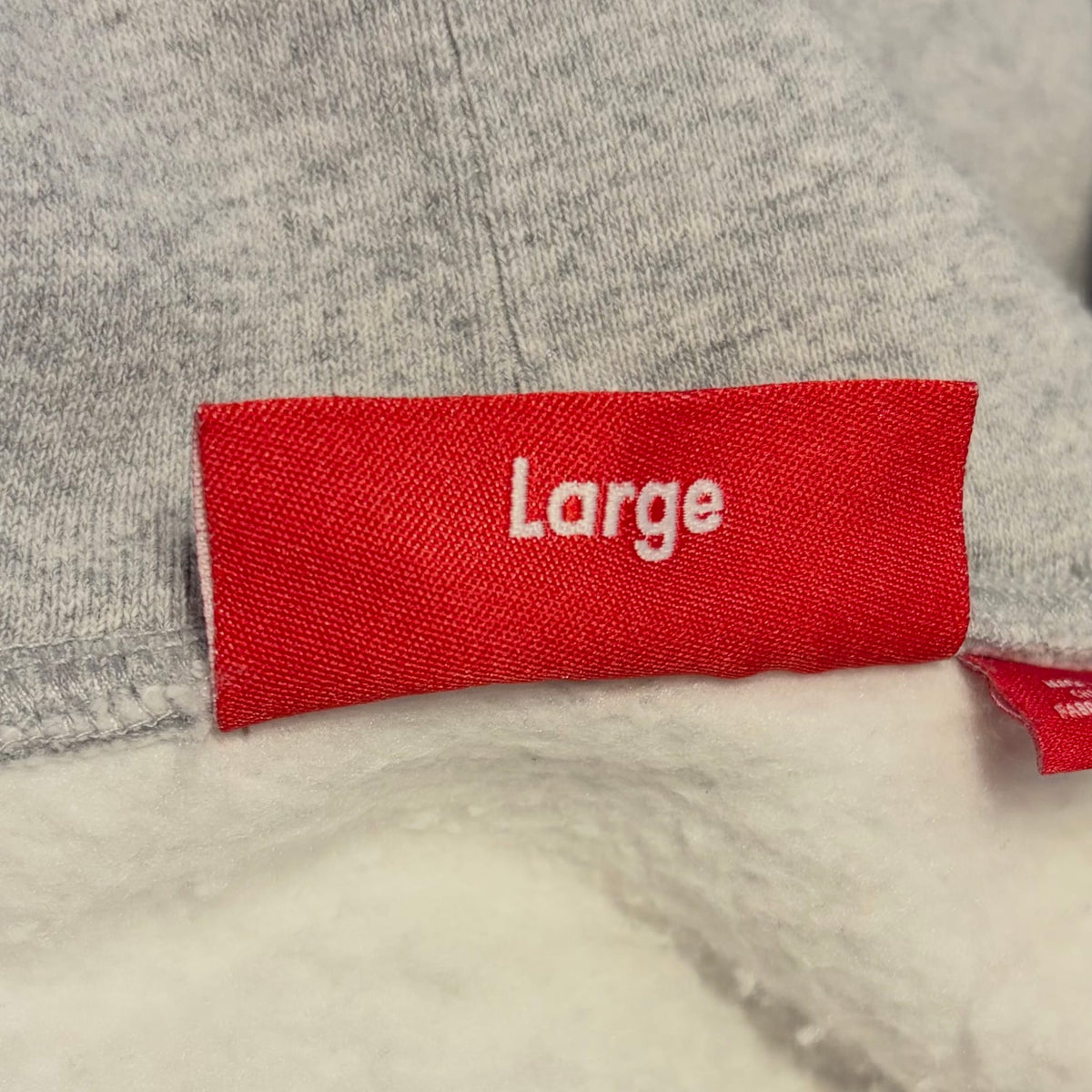 Supreme Blessed Applique Zip Up Hooded Sweatshirt Heather Grey