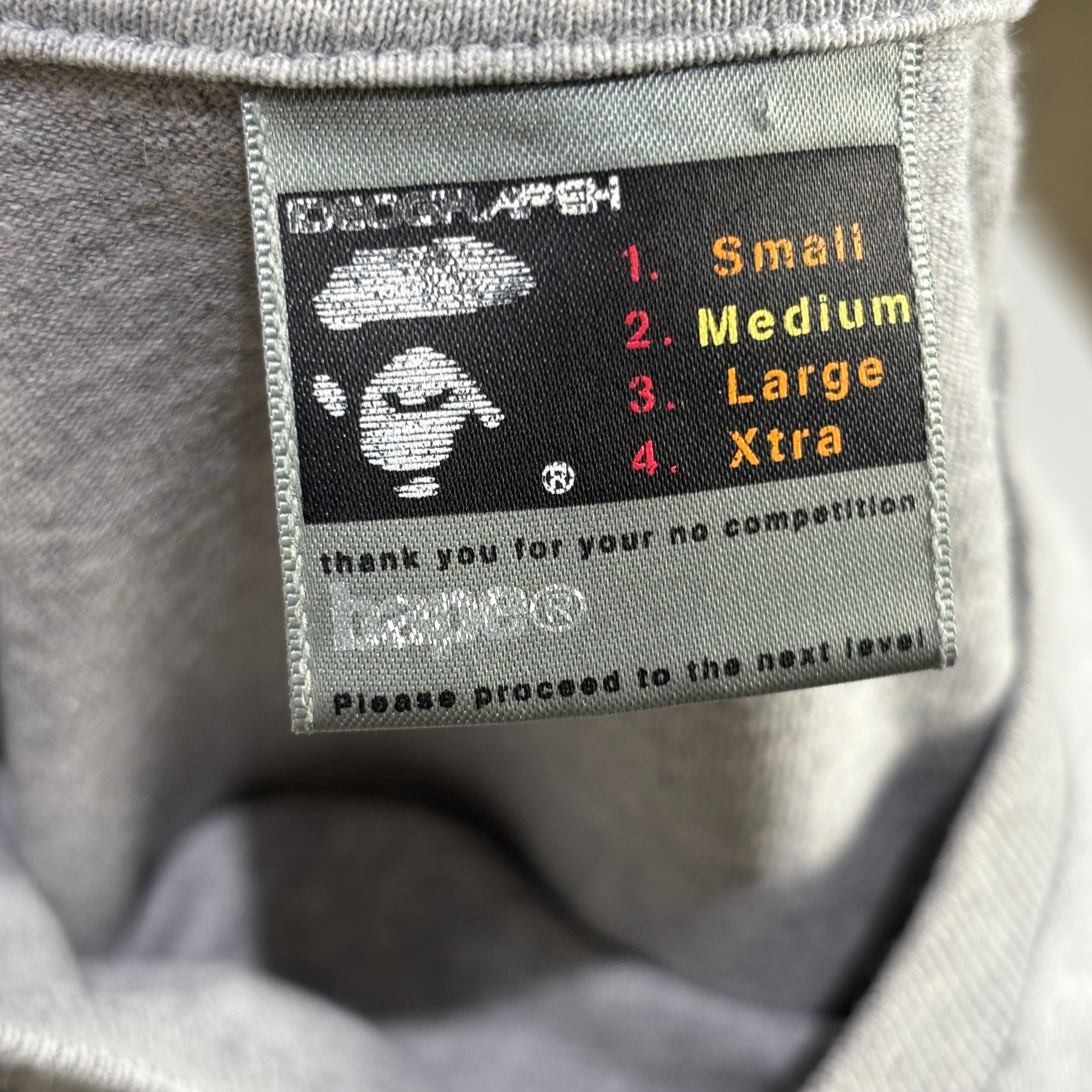 BAPE x Kaws Blue ABC Bendy Camo Bathing Ape Tee Grey