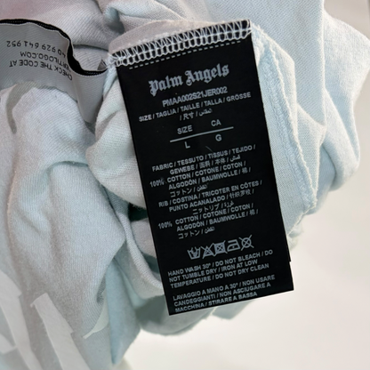 Palm Angels Classic Logo Over T-Shirt Light Blue/White
