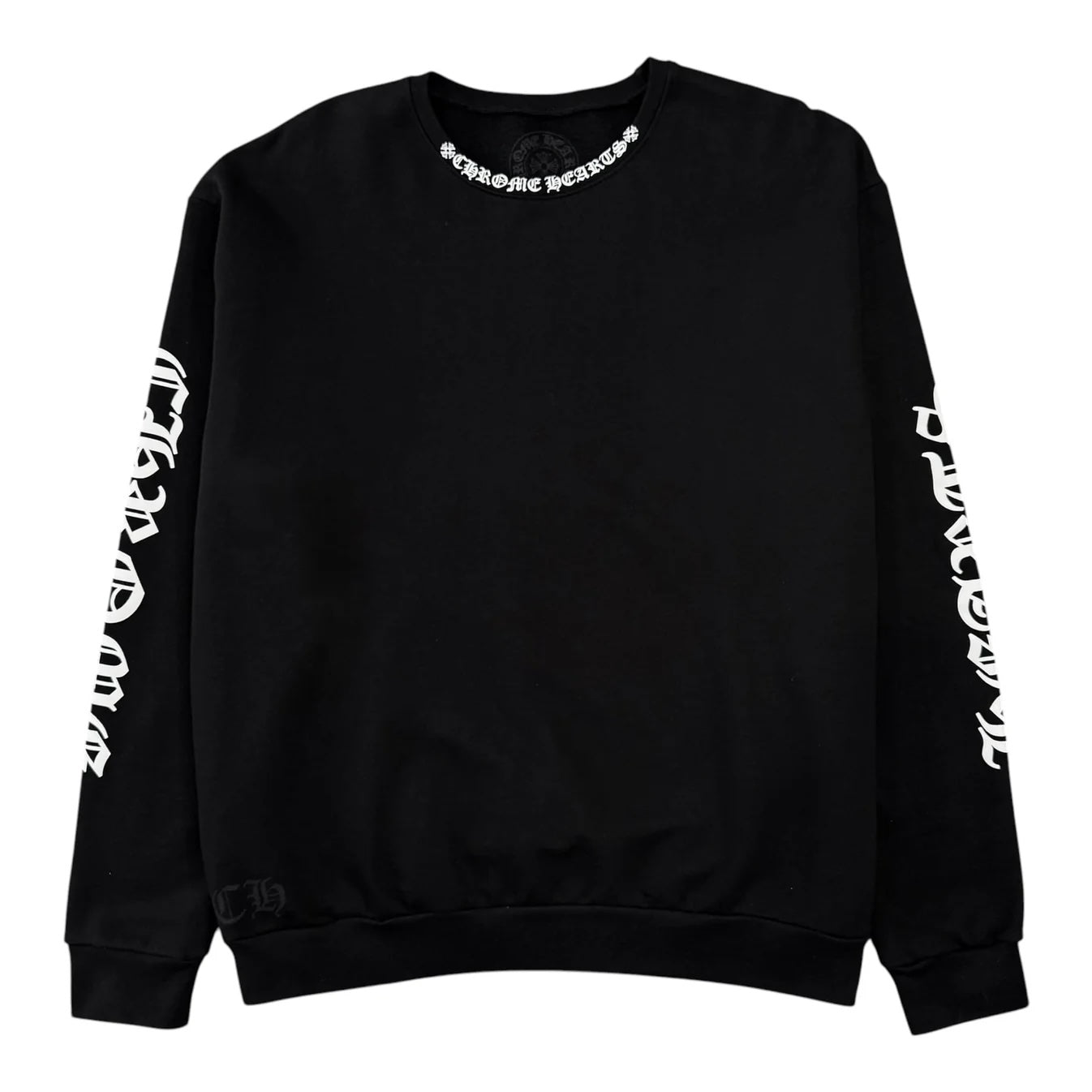Chrome Hearts Neck Logo Crewneck Sweatshirt Black