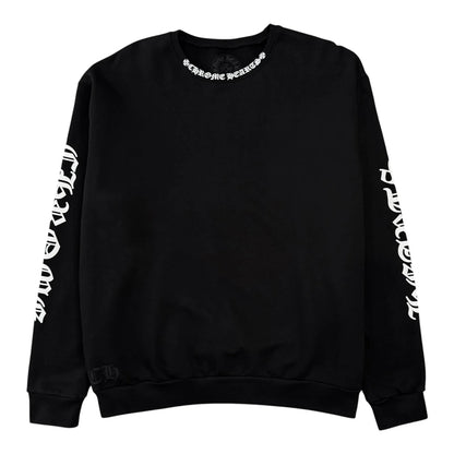 Chrome Hearts Neck Logo Crewneck Sweatshirt Black