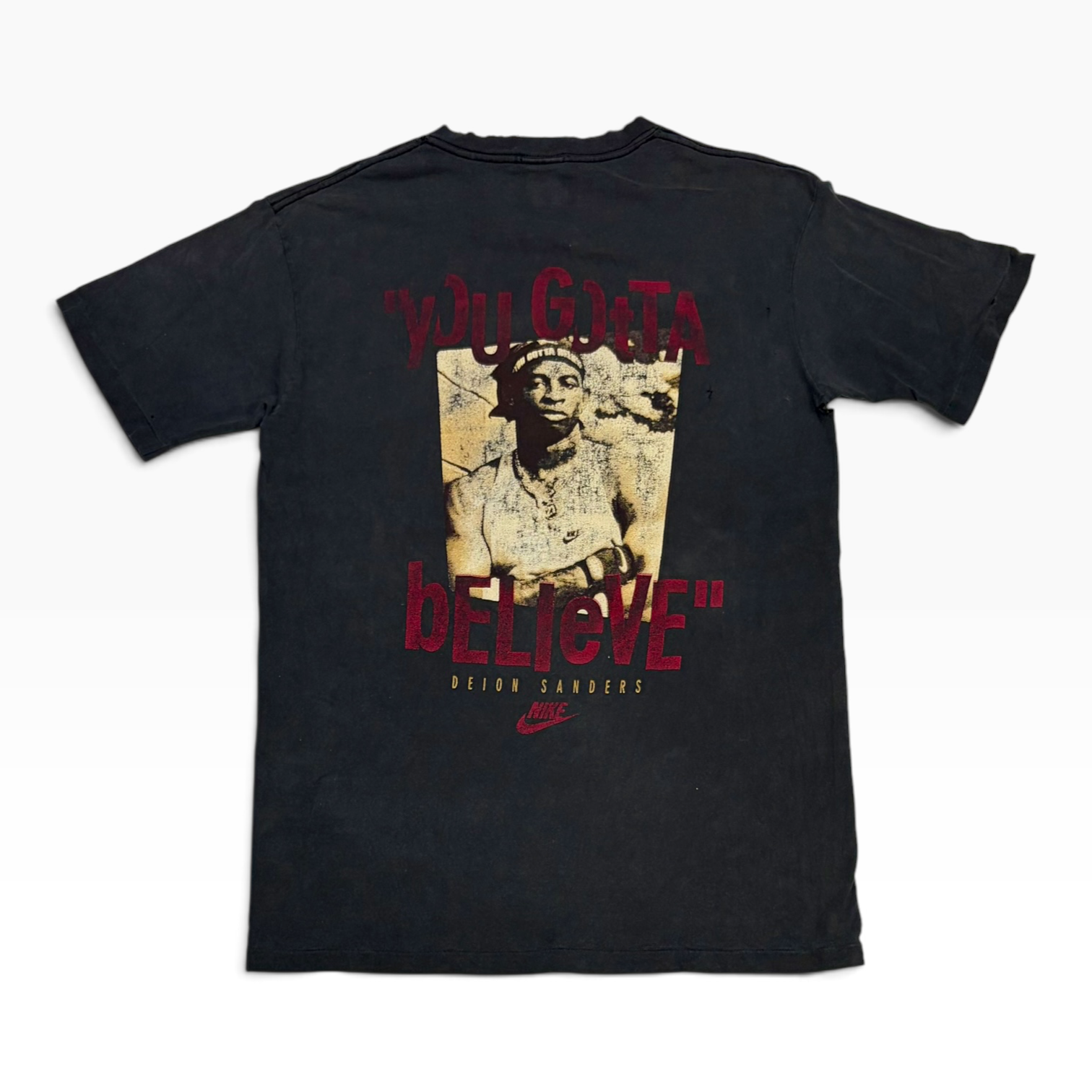 90's Nike Deion Sanders Believe Tee Black