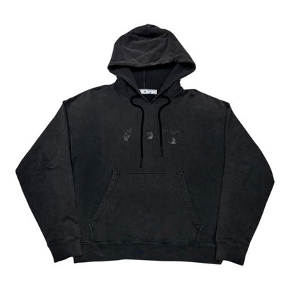 Off-White Hands Logo Skate Hoodie Black