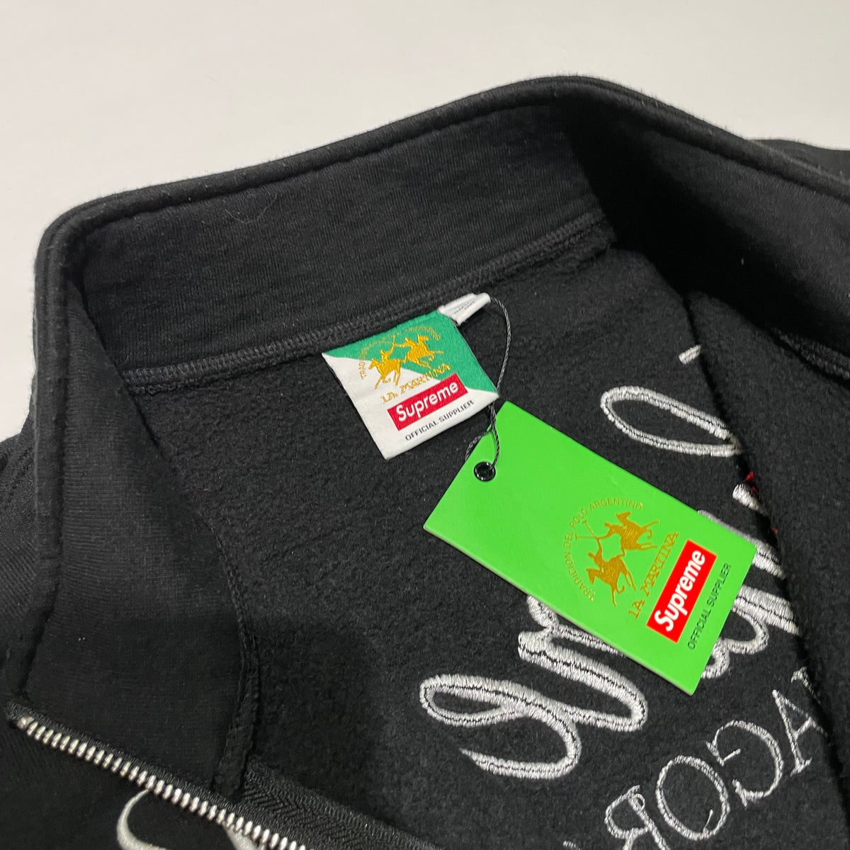 Supreme La Martina Zip Up Sweatshirt Black