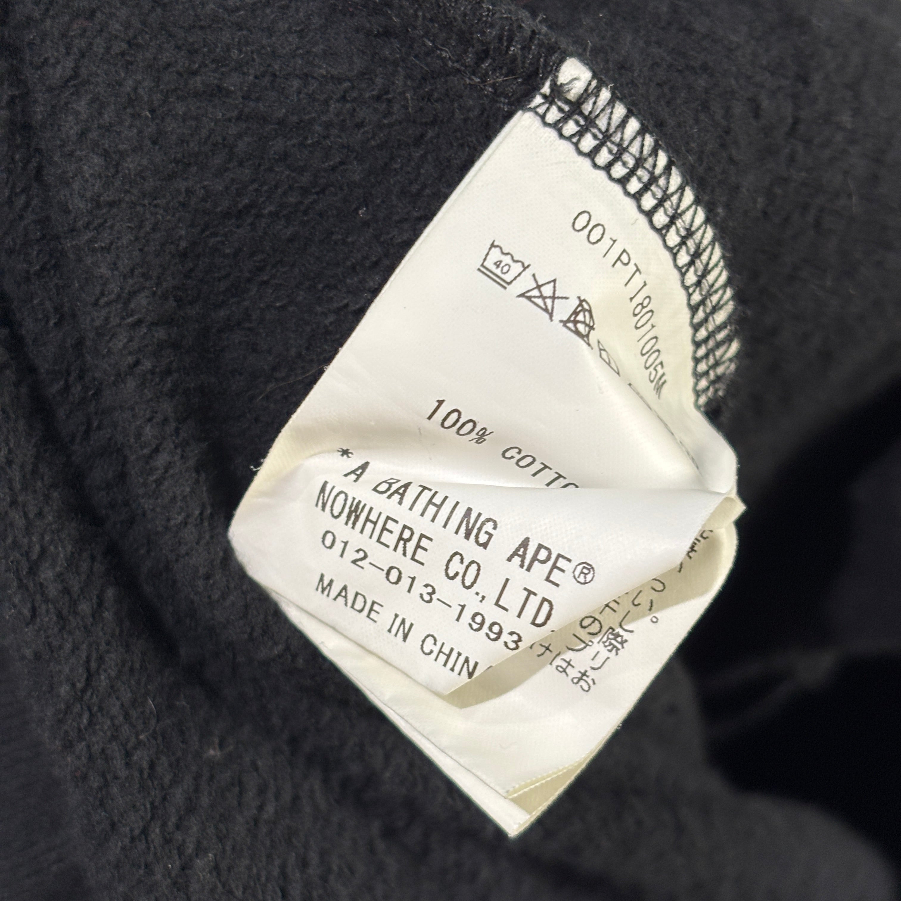 BAPE Giant College Sweatpants Black
