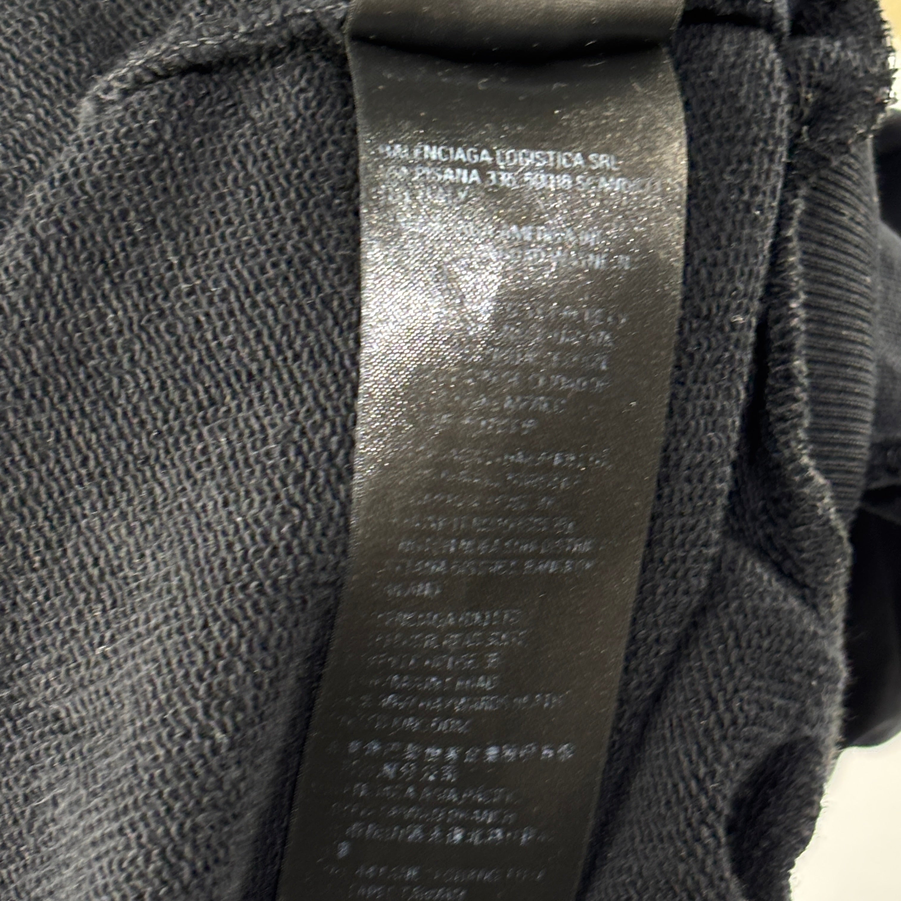 Balenciaga Top League Logo Oversized Hoodie Black