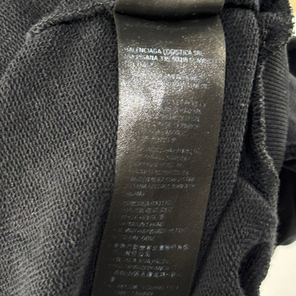 Balenciaga Top League Logo Oversized Hoodie Black