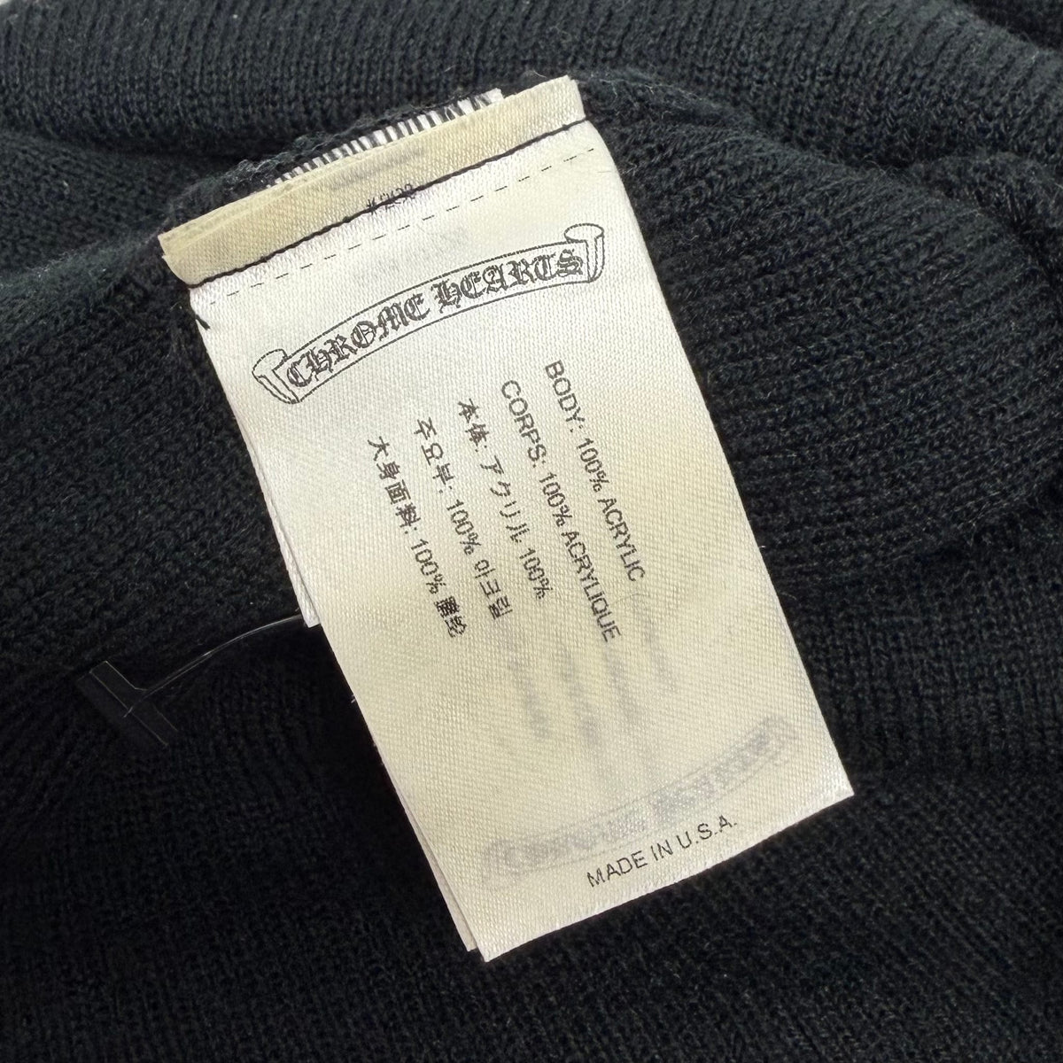 Chrome Hearts Matty Boy Chomper Beanie Black