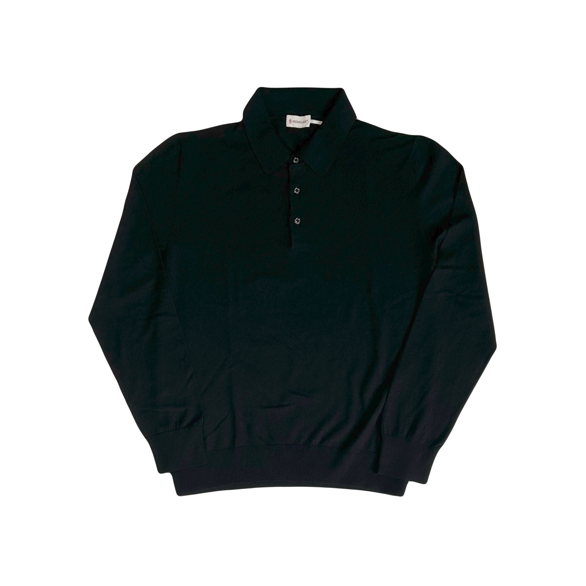 Moncler LS Polo Shirt Black
