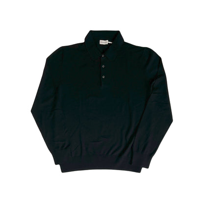 Moncler LS Polo Shirt Black