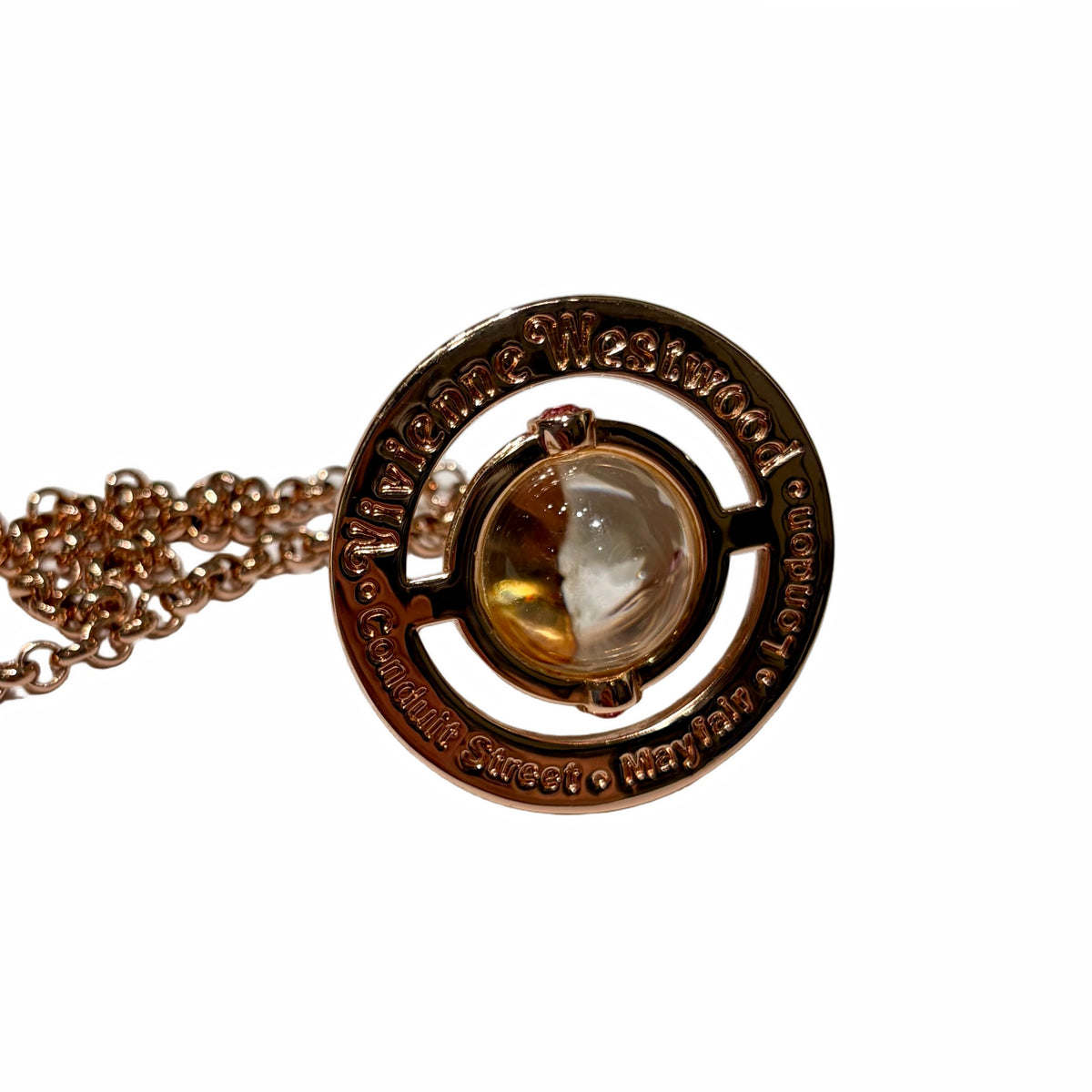Vivienne Westwood Rose Gold Small Orb Pendant Necklace