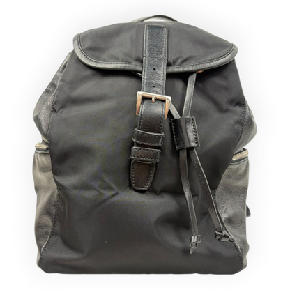 Prada Leather/Nylon Tessuto Mini Backpack Black