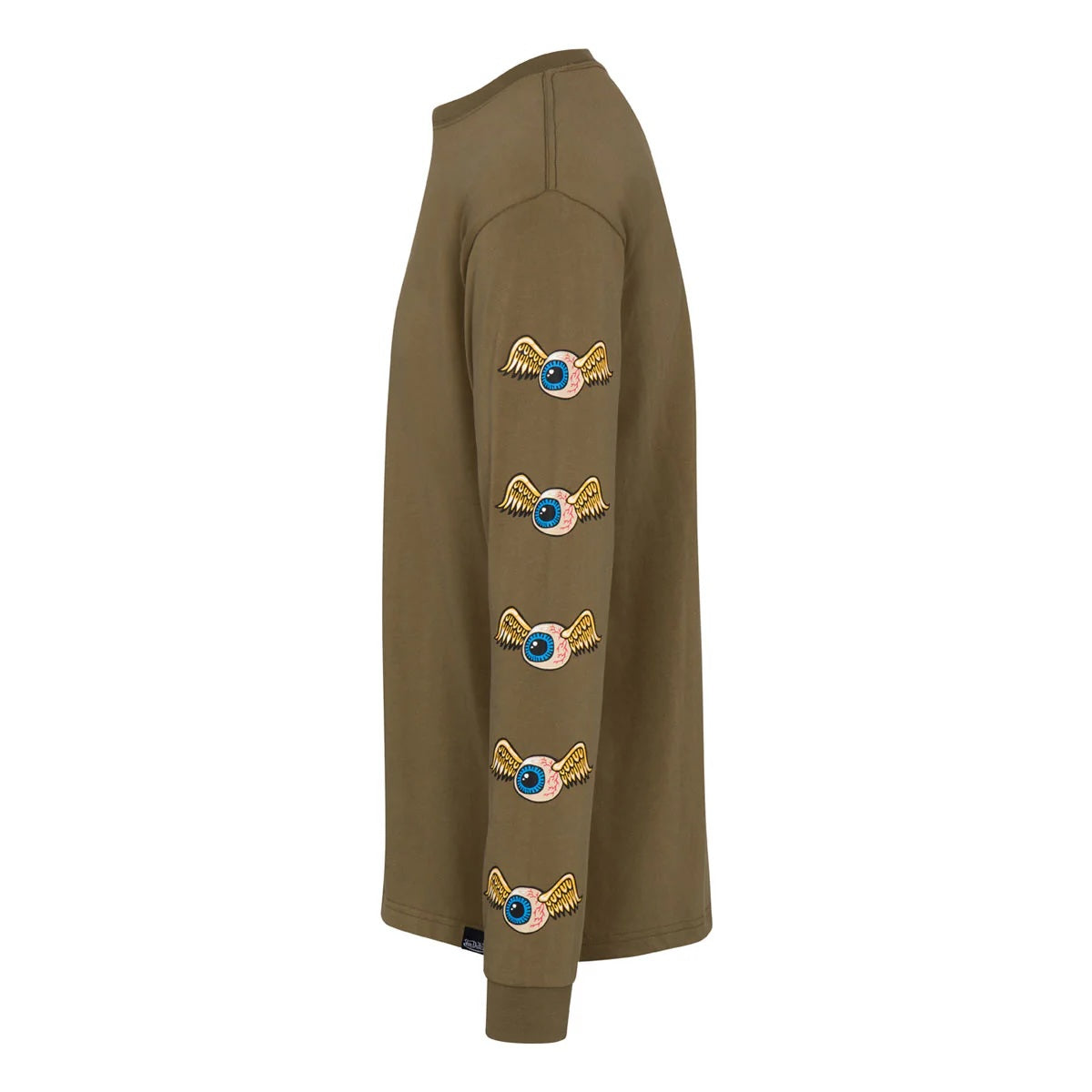 Von Dutch Flying Eyeball LS T-shirt Khaki