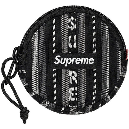 Supreme Woven Stripe Coin Pouch Black