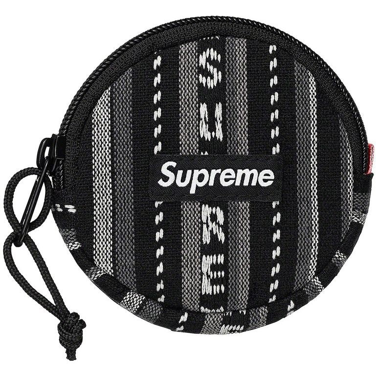 Supreme Woven Stripe Coin Pouch Black