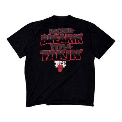 96' Chicago Bulls Record Breakin' Title Takin' Tee Black