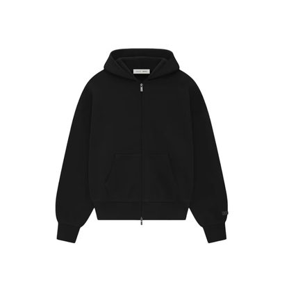 Fear of God Essentials Classic Hood Zip Up Sweatshirt Black