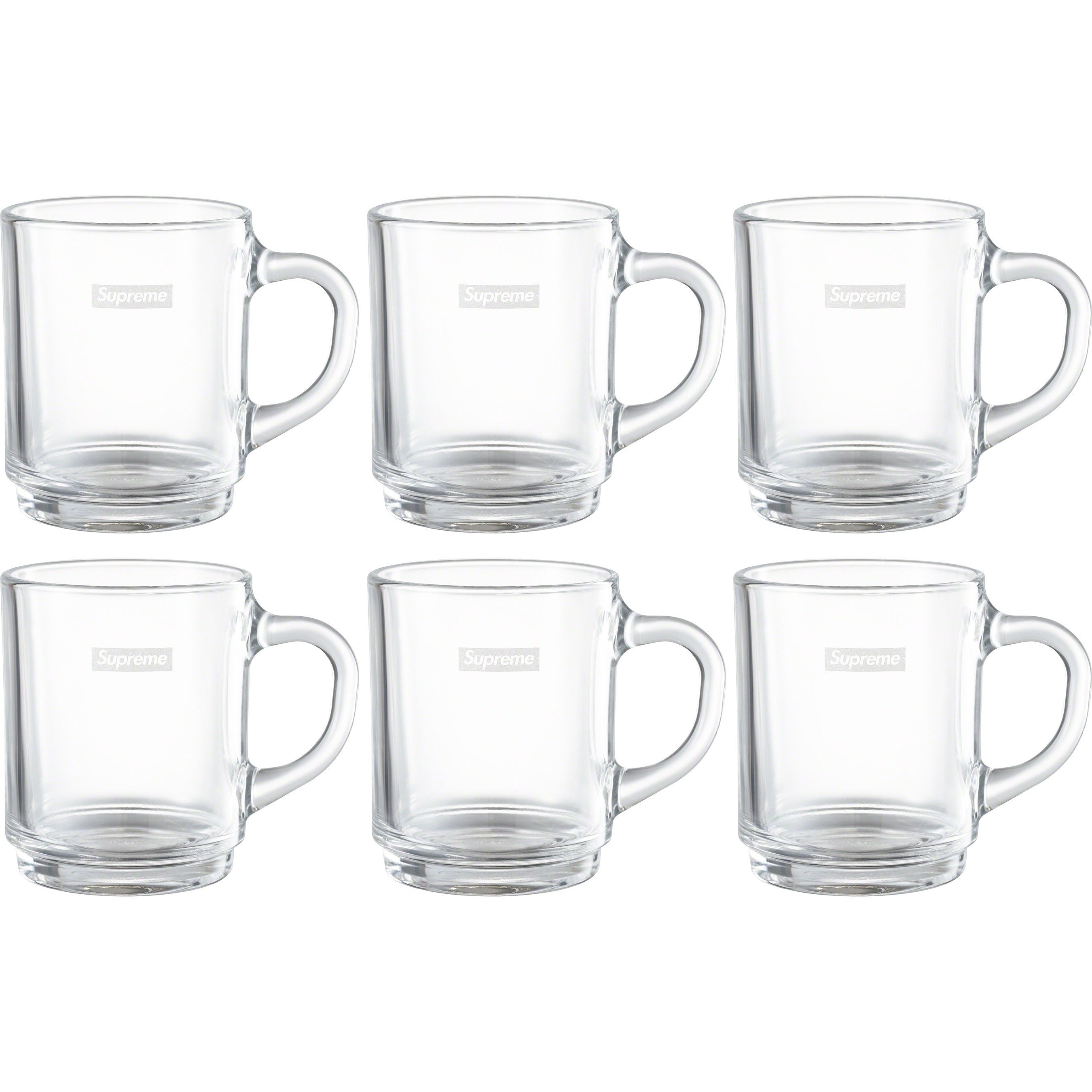Supreme Duralex Glass Mugs (Set of 6) Clear