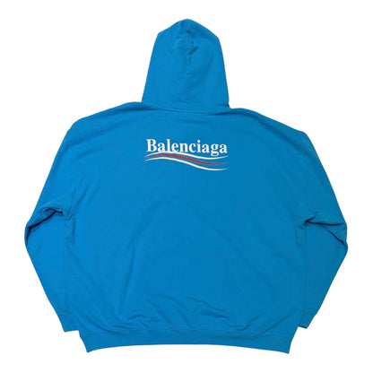 Balenciaga Political Campaign Hoodie Blue