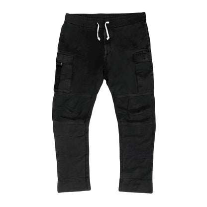 1017 ALYX 9SM Slim-Fit Fleece-Back Cotton-Jersey Cargo Sweatpants Black
