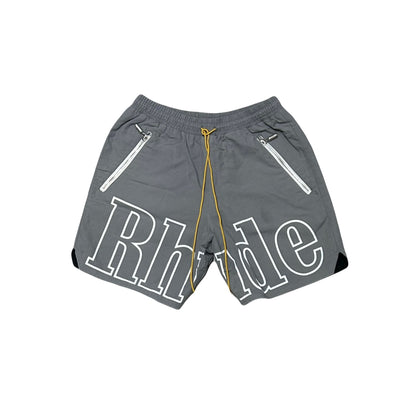Rhude Logo Shorts Grey