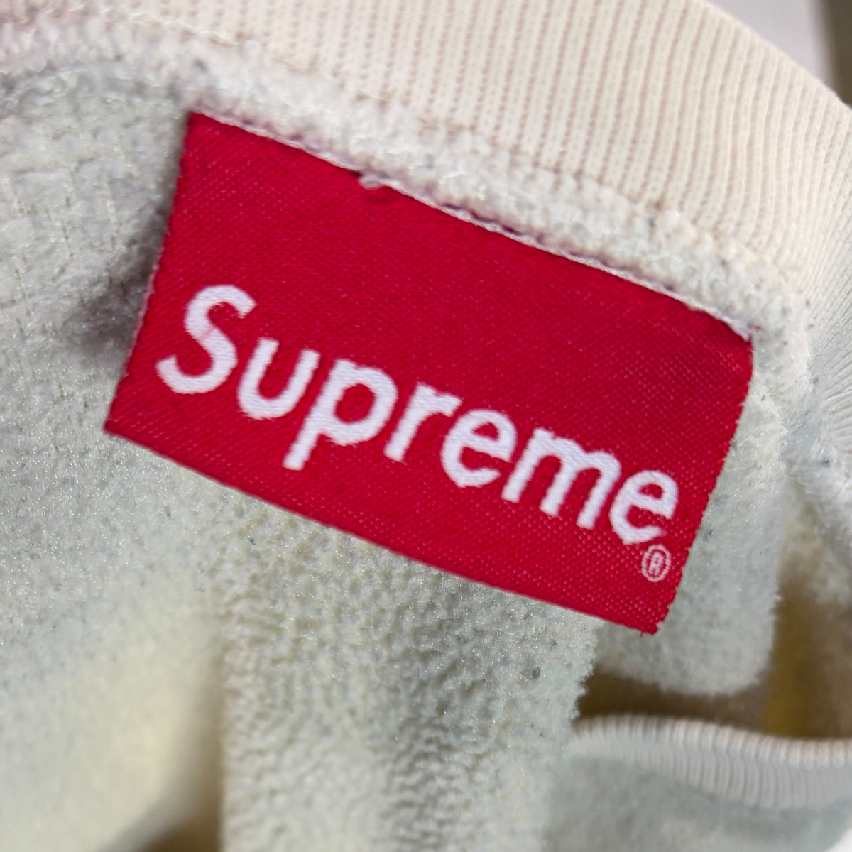 Supreme Polartec Small Box Crewneck Natural