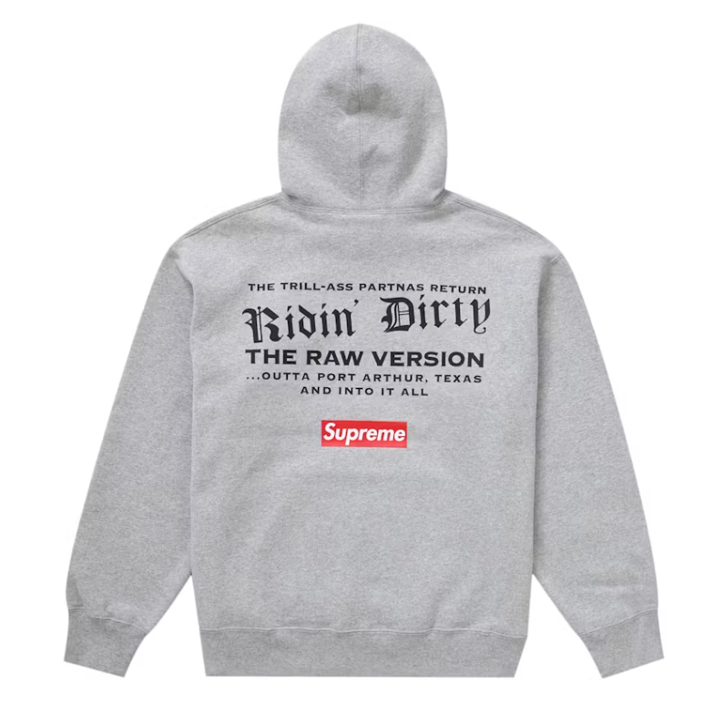 Supreme UGK Hooded Sweatshirt Heather Grey