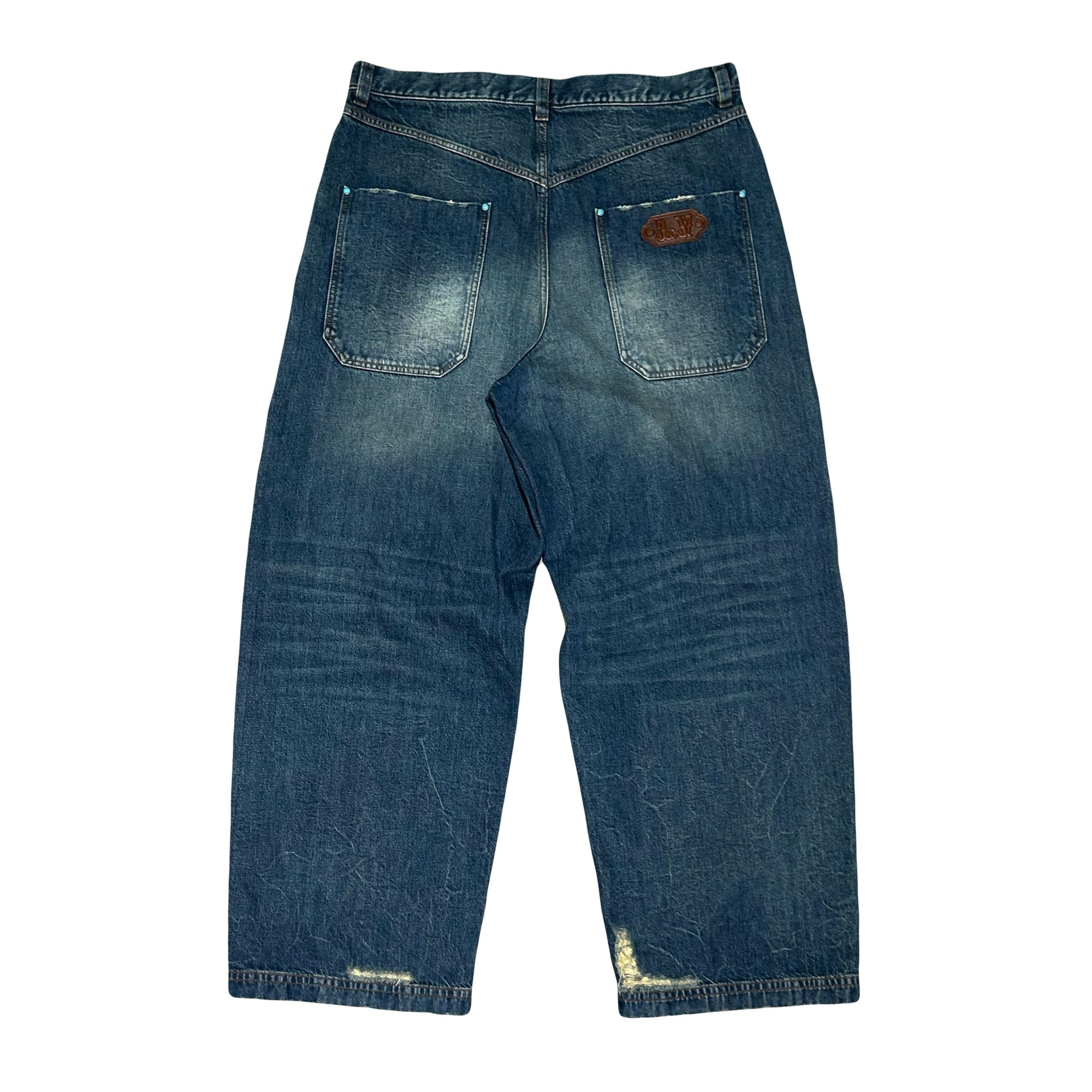 Louis Vuitton Turqoise Double Knee Jeans