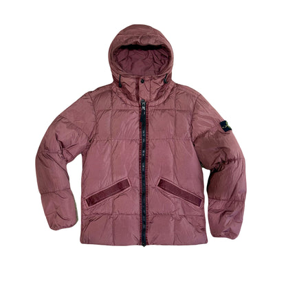 Stone Island Garment Dyed Crinkle NY Down Jacket Burgundy