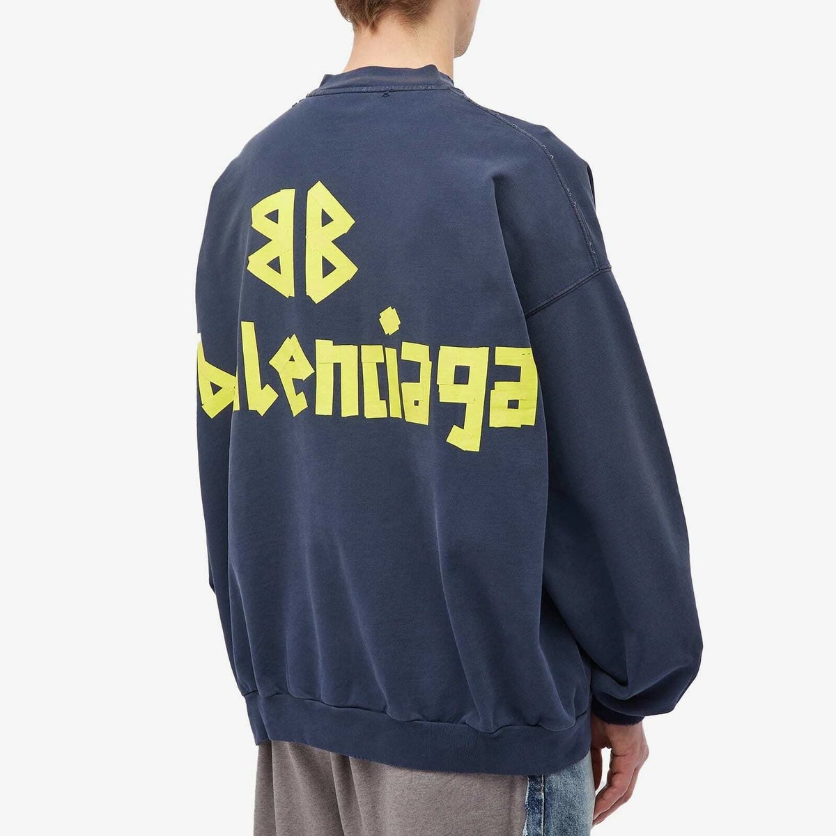 Balenciaga Tape Type Crewneck Sweatshirt Marine Blue