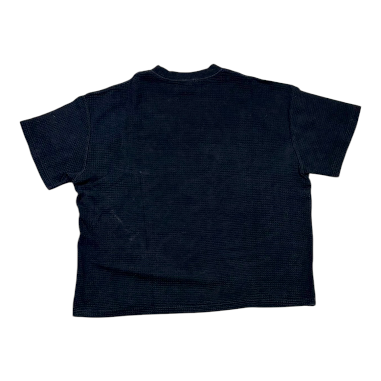 Brain Dead Mini Waffle Mock Neck T-Shirt Black
