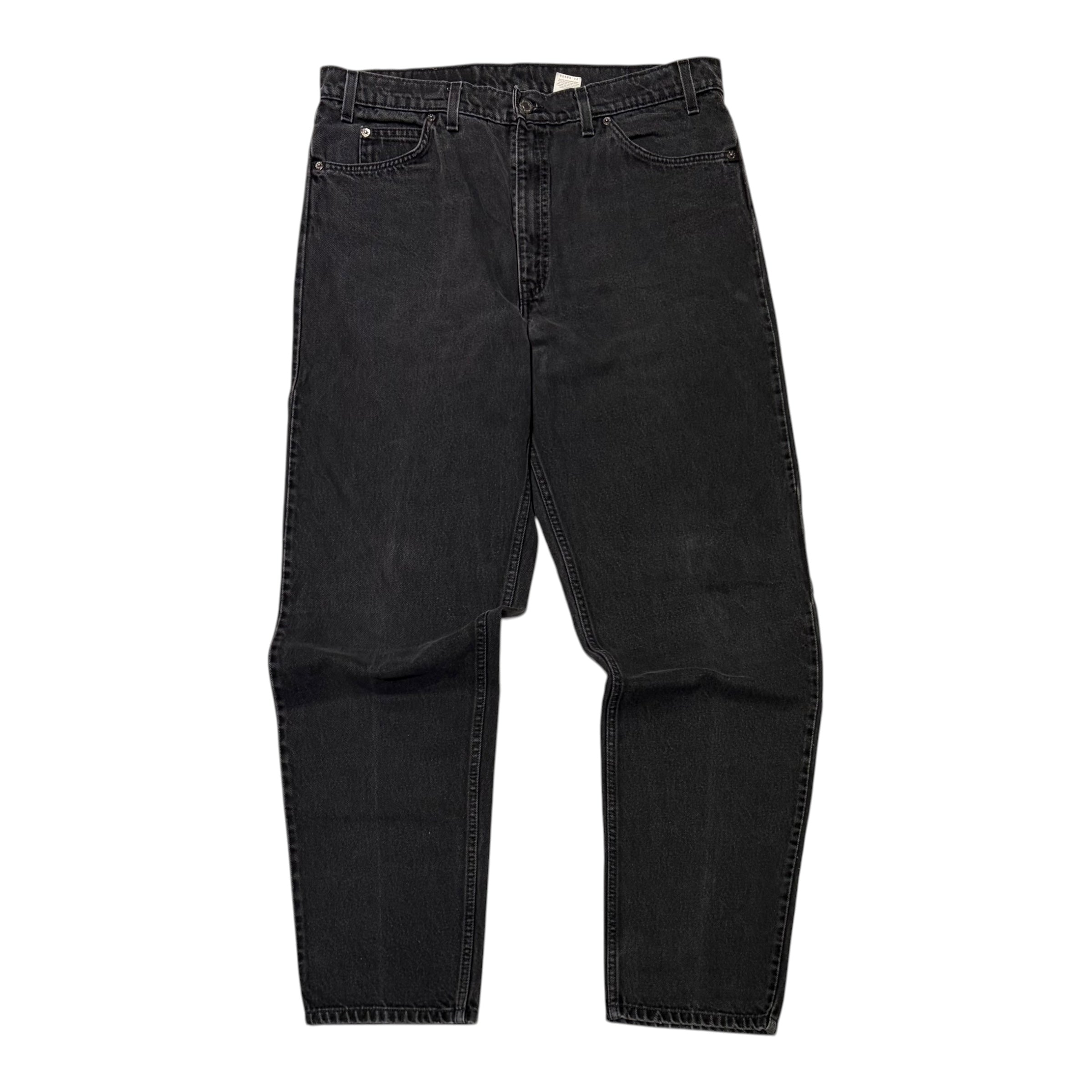1996 Levi's 550 Orange Tab Jeans Washed Black
